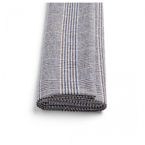 Navy, Ecru & Brown Glen Check Flannel CODE: FS479L-A271711